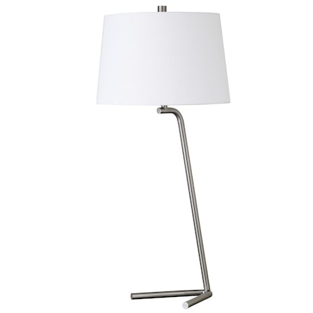 Hudson & Canal Henn, Hart  Markos Tilted Brushed Nickel Table Lamp TL0891